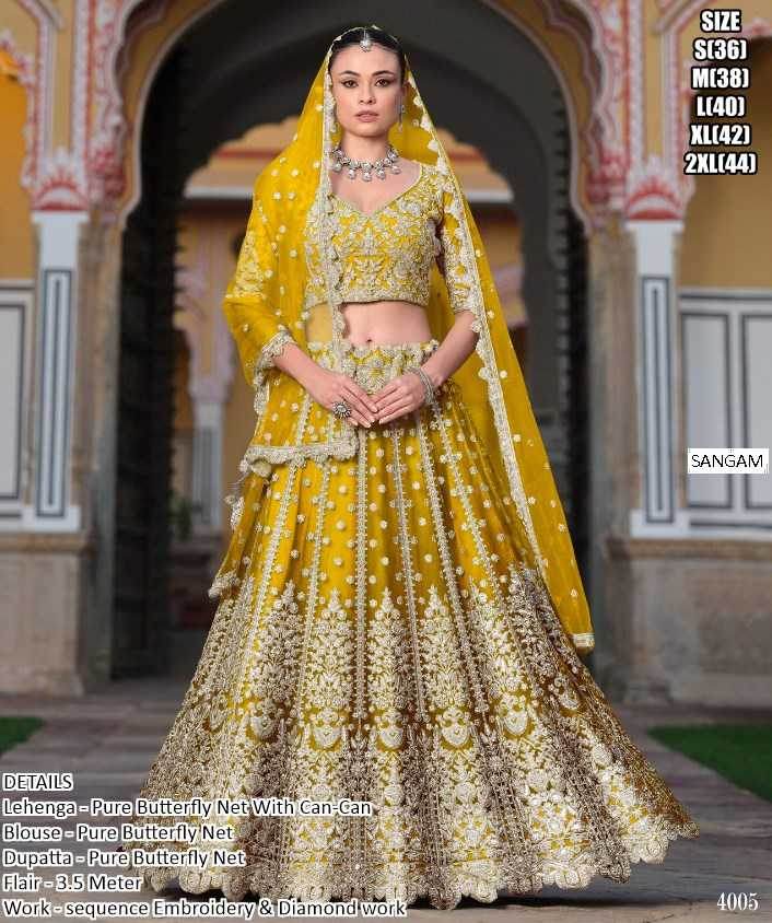 Butterfly Net Designer Lehenga Choli for Elegant Events - MYLUXURY LANE ENTERPRISE